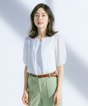 【UVケア】コンフォートモダールベーシック ストライプ カットソー