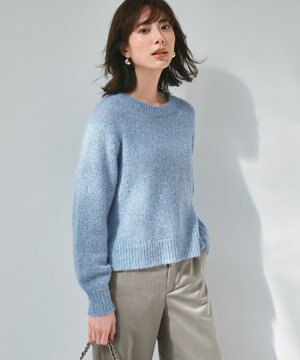  【Oggi2月号掲載/洗える】スパングル クルーネック ニット