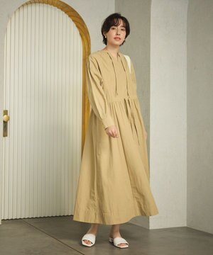 【撥水加工/洗濯機可能】ドルマンスリーブドロストワンピース