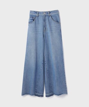  ハイウエストバギ－デニム