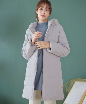  フード裏エコファーダウンコート