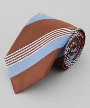  【日本製】シルク ネクタイ_ストライプ
