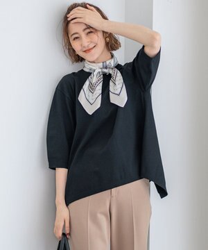  【ご好評につきカラー追加/洗える】ヴィスコースストレッチ バックデザイン ニット
