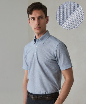 麻混・襟しっかり【洗える/通気性】ノルマンディーリネン ボタンダウンポロシャツ(25/26年モデル)