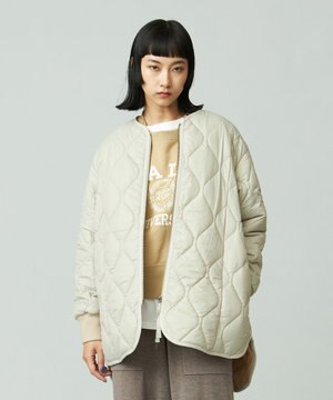  【WOMEN】ショートキルトブルゾン