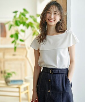  ケープディテール カットソー