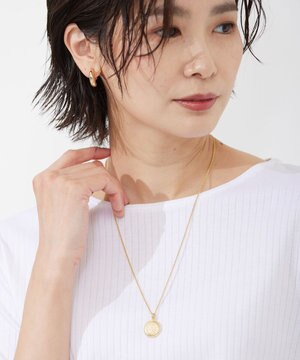  【リバーシブル】イニシャルコイン ネックレス