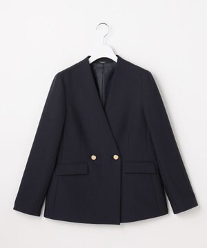  褒めらレディストレッチ カラーレス ジャケット