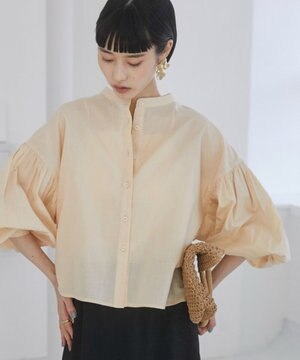  【ANGIE VINTAGE】ボリューム袖ショートブラウス