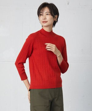  【洗える】KNIT BASIC ハイネック ニット