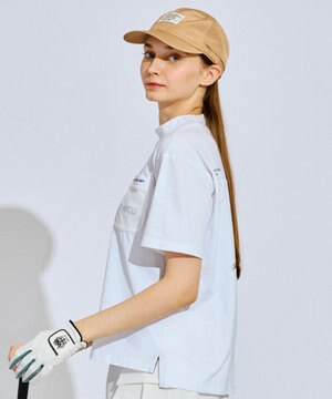 【吸水速乾 / UV遮蔽率99% UVカット / ストレッチ】【WOMEN】メッシュポケットモックネックT ゴルフウェア レディース