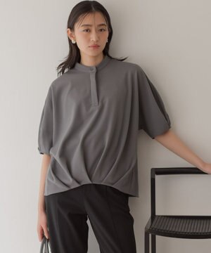  【WEB限定】ジョーゼットジャージードルマンスリーブ ブラウス