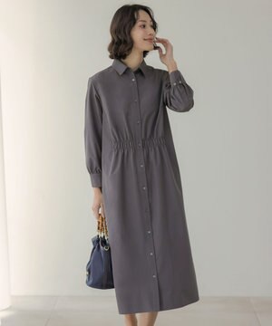  【WEB限定カラーあり】TC ライトタンブラー シャツワンピース
