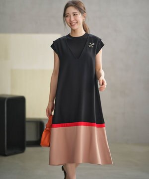  【2SET・WEB限定】バイカラー ジャンスカニットセット