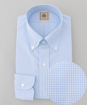  【Single Needle Tailoring / 形態安定】ミニギンガムチェック シャツ / B.D.