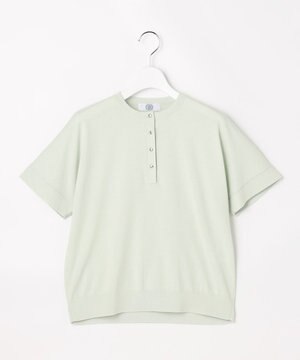  COOL MINT COTTON POLYESTER ヘンリーネック ニット プルオーバー