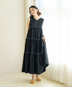 ボリュームティアードワンピース