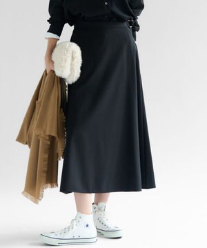  【VERY10月号掲載】メリノウールサテン スカート