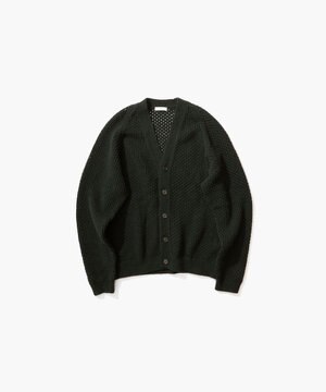  WOOL CASHMERE ALPACA | メッシュＶネックカーディガン