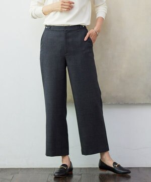  T/W 杢 ライトツイード セミワイド パンツ