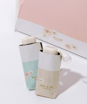  【WEB限定】PAUL & JOE 晴雨兼用日傘 折りたたみ傘 バイカラー×クリザンテーム ／ 遮熱 遮光 UV