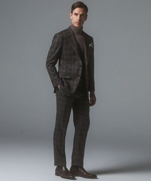  【CANONICO/カノニコ】 リベンジ 150's 通年スーツ（ブラウン×チェック）
