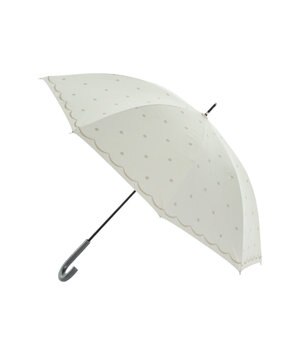  晴雨兼用日傘 長傘 ドット×スカラー／遮光 遮熱 UV