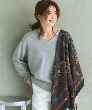 【見上愛さんコラボカラー/VERY・GISELe掲載】カシミヤブレンド Vネック ニット