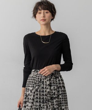  【滝沢眞規子さん着用/洗える】シアーレイヤード カットソー