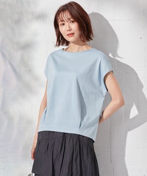 【洗える】タックディテールフレンチスリーブ カットソー