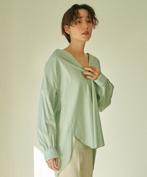 【ANSWER for ヘルシーカジュアル】カフタンカラーシャツ