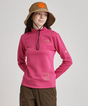 【ストレッチ / 快適 / 一枚でサマになる】【WOMEN】NEW ロングスリーブモック T