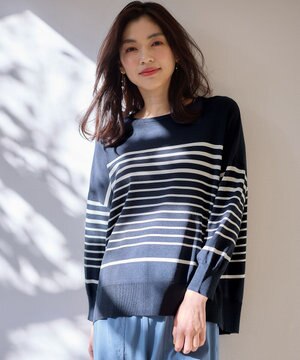  ゆるチュニックニット