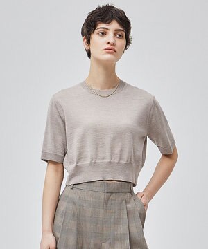  【洗える】LA MONNAIE / ショート丈ニット