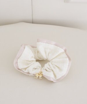 ツイードリボンシュシュ