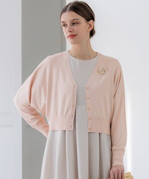  【APPLAUDIR】コンパクト ドルマンスリーブ ラメカーディガン