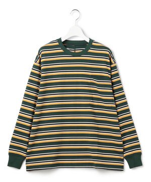  【WOMEN】ポケットボーダーロングスリーブ Tシャツ