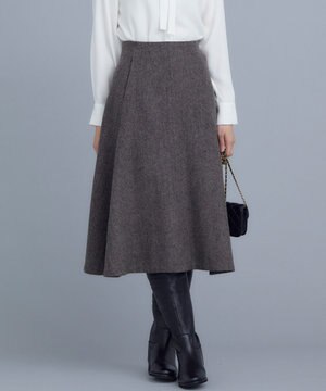  シックツイード フレアスカート
