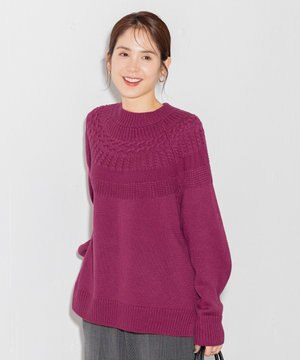  【洗える】ソフトタッチ求心ニット