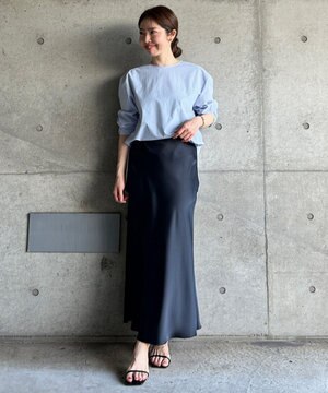 【新色・新サイズ登場！】サテン ナロースカート