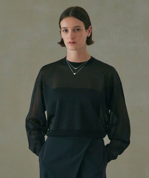  【Nave・洗える】シアーニット トップス