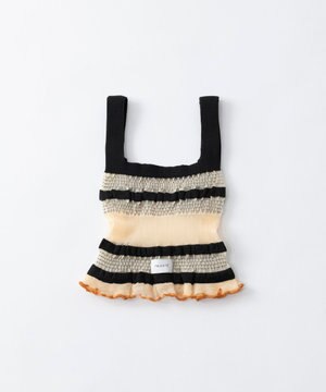  シアーリブニットバッグ