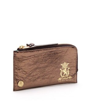  【牛革】クラックメタル/イタリアンレザーオーガナイザーパース