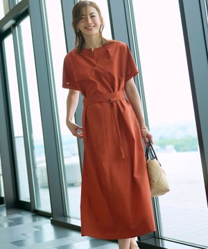 【一部店舗限定/UVカット/洗える】タイプライター サック風 ワンピース