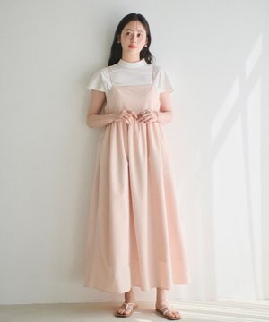  【洗える】ボリュームキャミソールドレス