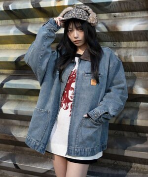  【ユニセックス着用ITEM/MLサイズ展開】ワーカーズZIPデニムジャケット