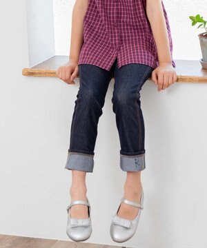  【150-160㎝】デニムニット パンツ