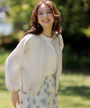  【洗える】シアーライト ブルゾン