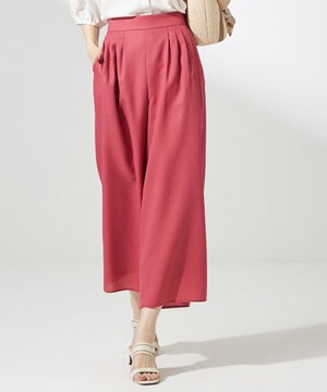  【接触冷感・UVカット・速乾】スムージーポリエステルタックフレア パンツ