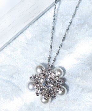  パールブローチ２WAYネックレス